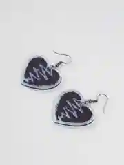 Серьги "Сердце" черные