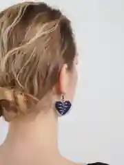 Серьги "Сердце" черные