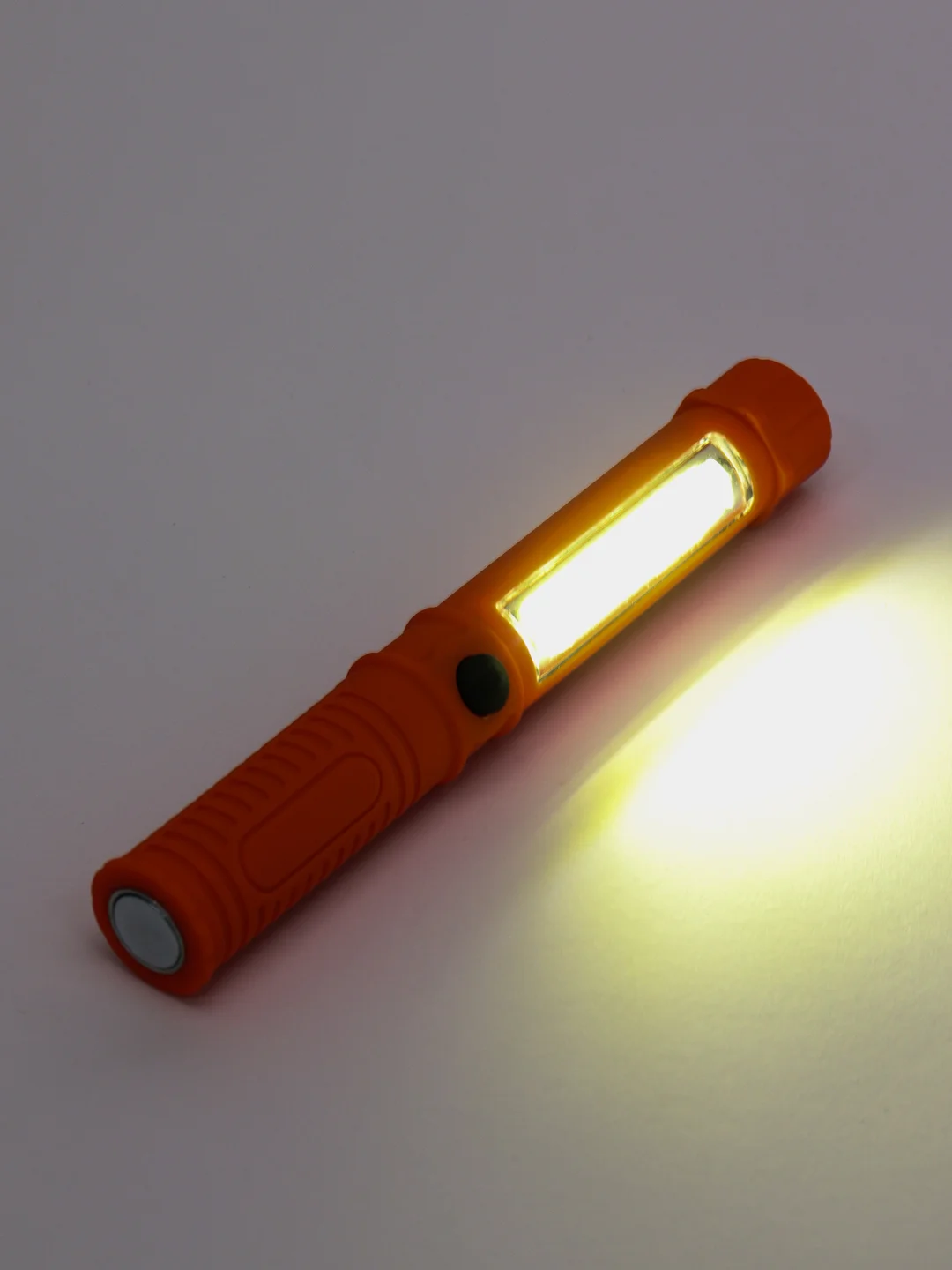 Фонарь светодиодный 1 COB + 1 LED, 3Вт + 1Вт, 16см, резино-пластик, 2 режима