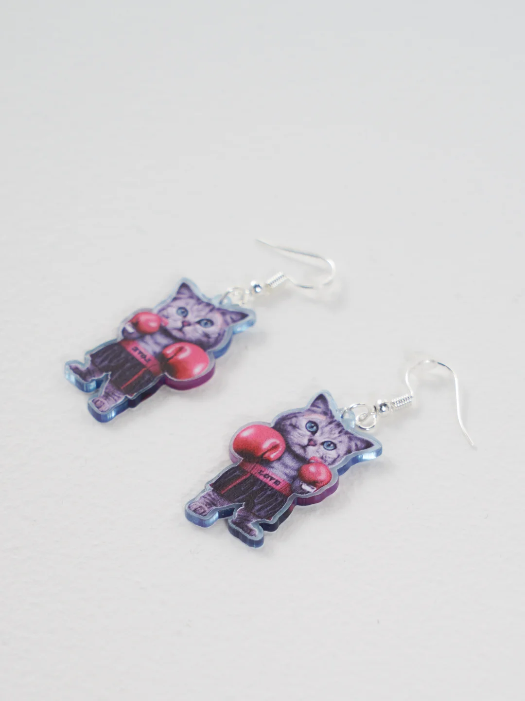 Серьги Кот боксер