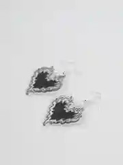 Серьги "Сердце", черные