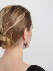 Серьги "Сердце", черные