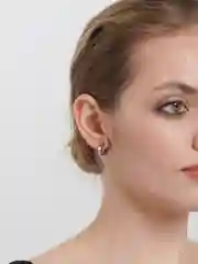 Серый металлик серьги унисекс, 1 штука