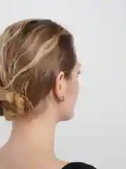 Серый металлик серьги унисекс, 1 штука