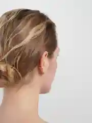 Золотой серьги каффы двойные со стразами