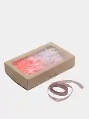 Розовый подарочная коробка- набор (коробка с наполнителем, открыткой и лентой 21см/12см/4см)