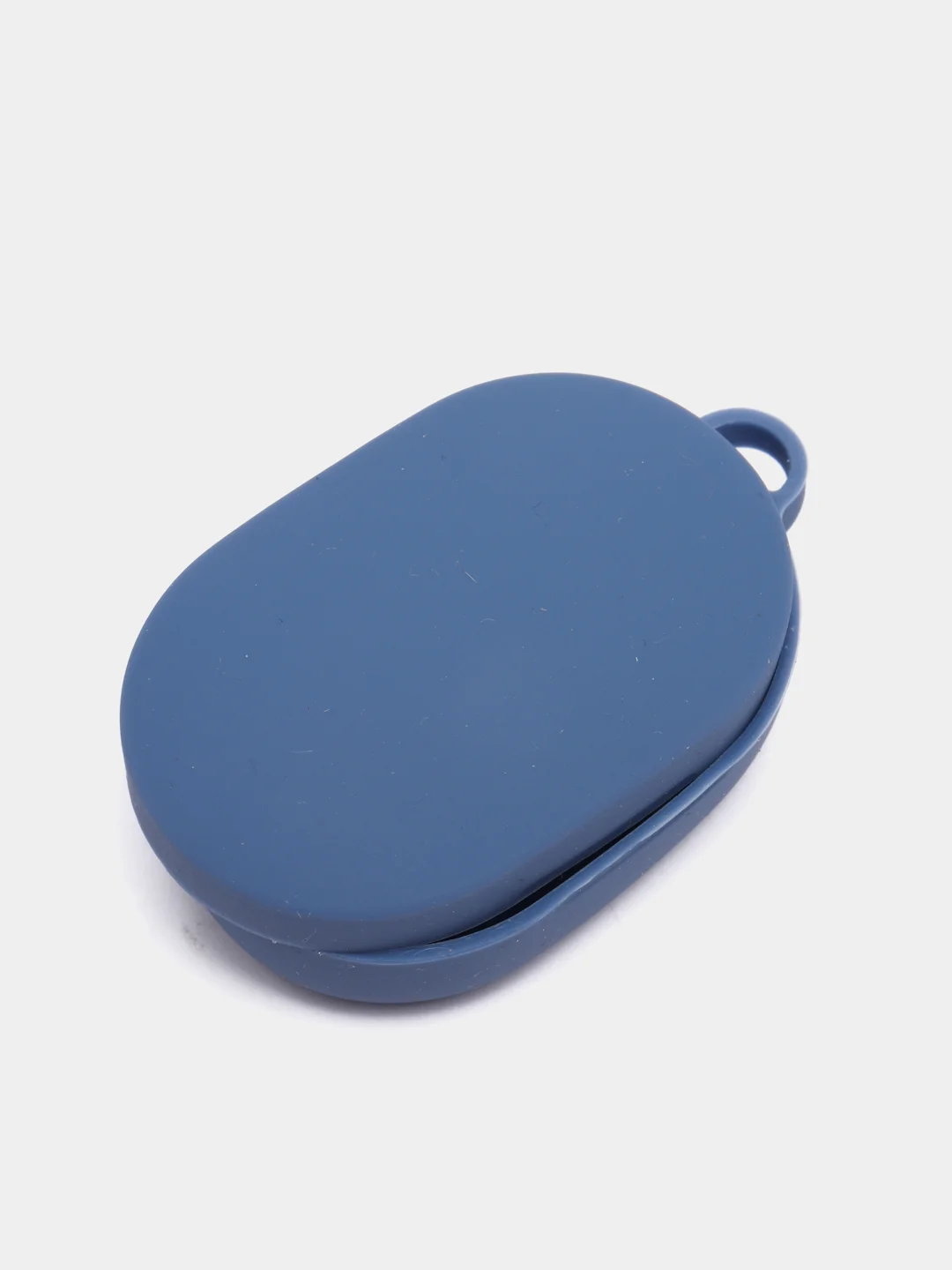 Синий меланж чехол для наушников Xiaomi Airdots силиконовый+карабин