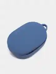 Синий меланж чехол для наушников Xiaomi Airdots силиконовый+карабин