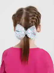 Серый бант школьный