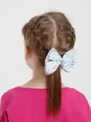 Серый бант школьный