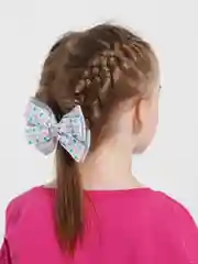 Серый бант школьный