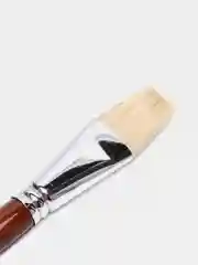 Кисть художественная профессиональная BRAUBERG ART "CLASSIC", щетина, плоская, № 30, длинная ручка, 200726