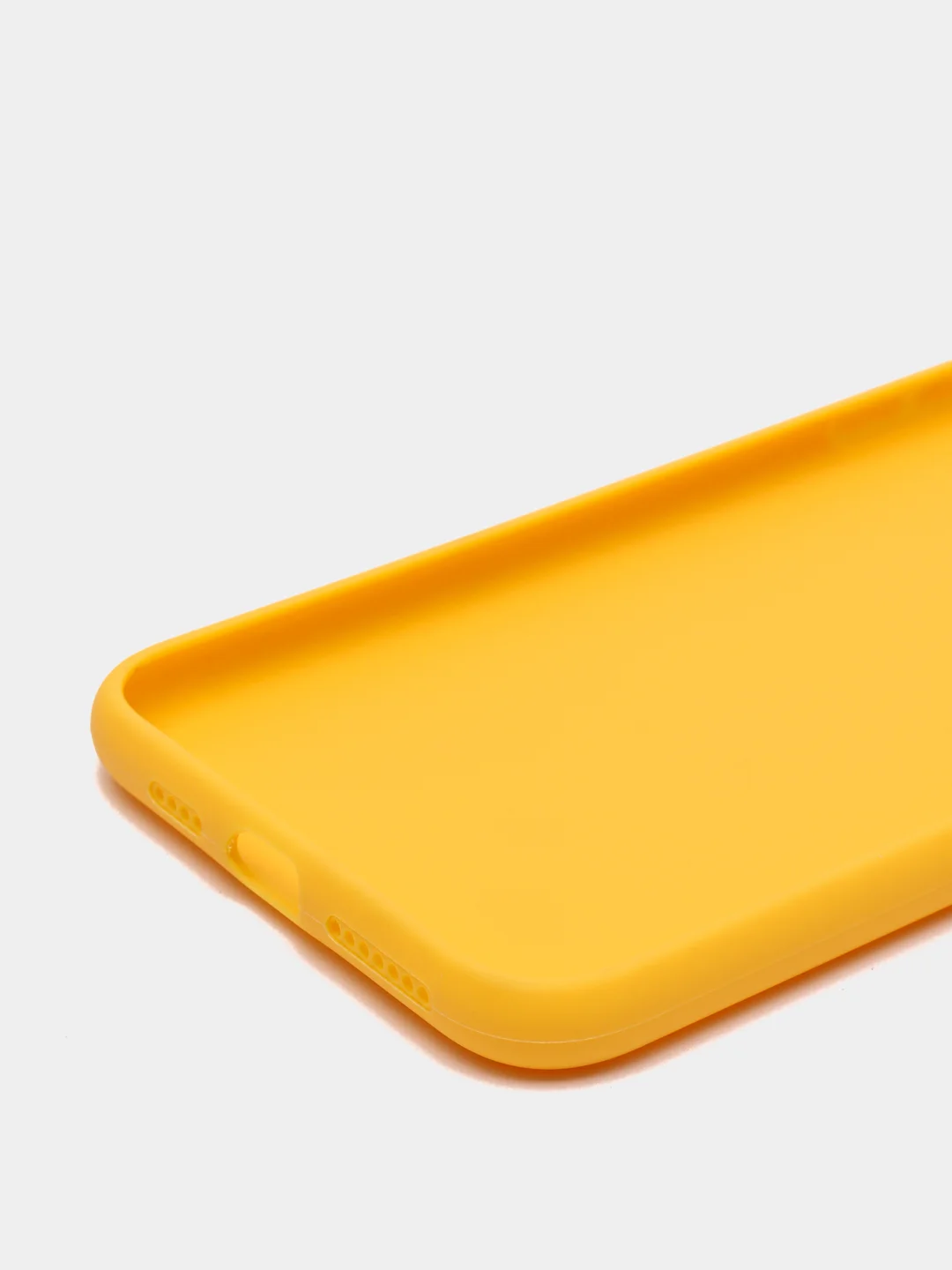 Желтый чехол для Apple iPhone XS Max силиконовый, матовый, однотонный