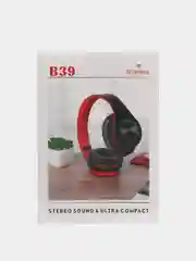 Белый наушники беспроводные, со светодиодной подсветкой, Bluetooth B39  Wireless