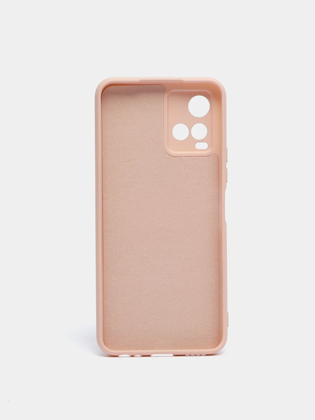 Коралловый меланж чехол с защитой камеры и бархатом внутри Vivo Y21
