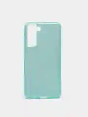 Бирюзовый чехол блестящий для Samsung Galaxy S21FE, накладка c блёстками для Самсунг S21 FE