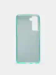 Бирюзовый чехол блестящий для Samsung Galaxy S21FE, накладка c блёстками для Самсунг S21 FE