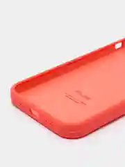 Коралловый чехол Silicone Case для iPhone 13 Pro, с защитой камеры, закрытый низ