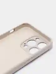 Светло-бежевый чехол Silicone Case для iPhone 13 Pro, с защитой камеры, закрытый низ