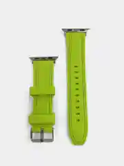 Зеленый ремешок для Apple Watch 38 мм. двухцветный с полоской