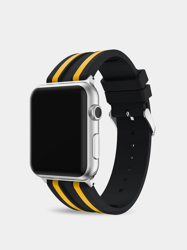 Ремешок для Apple Watch 38 мм. двухцветный с полоской