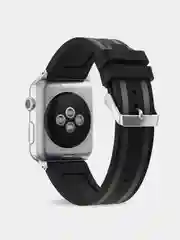 Серый ремешок для Apple Watch 42 мм. двухцветный с полоской