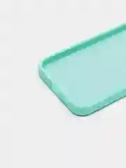 Бирюзовый чехол Apple iPhone 12 mini (5.4") silicone case силиконовый с закрытым низом бархат внутри