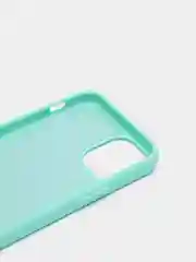 Бирюзовый чехол Apple iPhone 12 mini (5.4") silicone case силиконовый с закрытым низом бархат внутри
