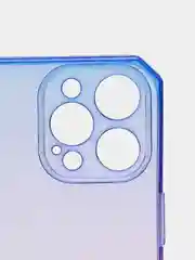 Пурпурный чехол прозрачный iPhone XR 11 12 13 14 15 Pro Max mini 7 8 Plus X/XS айфон про макс