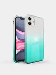 Бирюзовый чехол прозрачный iPhone XR 11 12 13 14 15 Pro Max mini 7 8 Plus X/XS айфон про макс