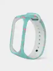 Серый меланж силиконовый ремешок Xiaomi 3/4 с рисунком