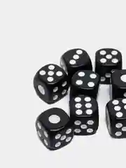 Черный кубики игральные 1,2 см