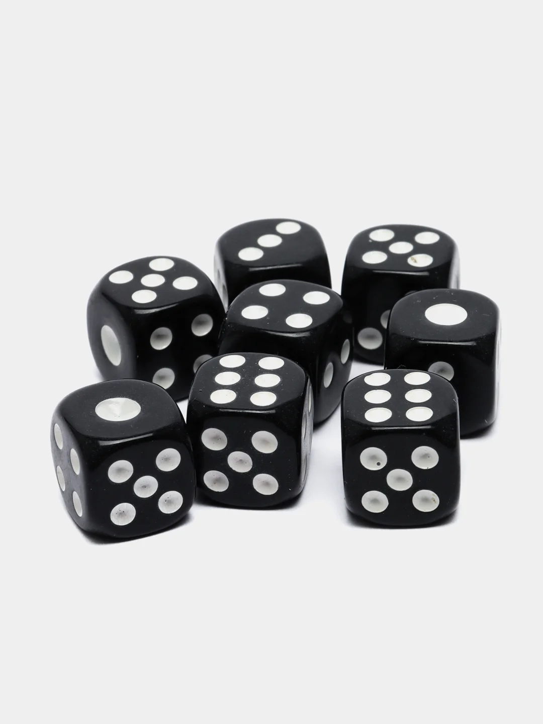 Черный кубики игральные 1,2 см