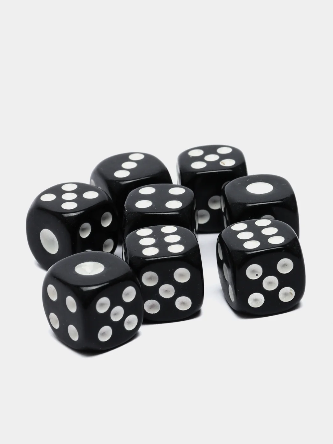 Черный кубики игральные 1,2 см