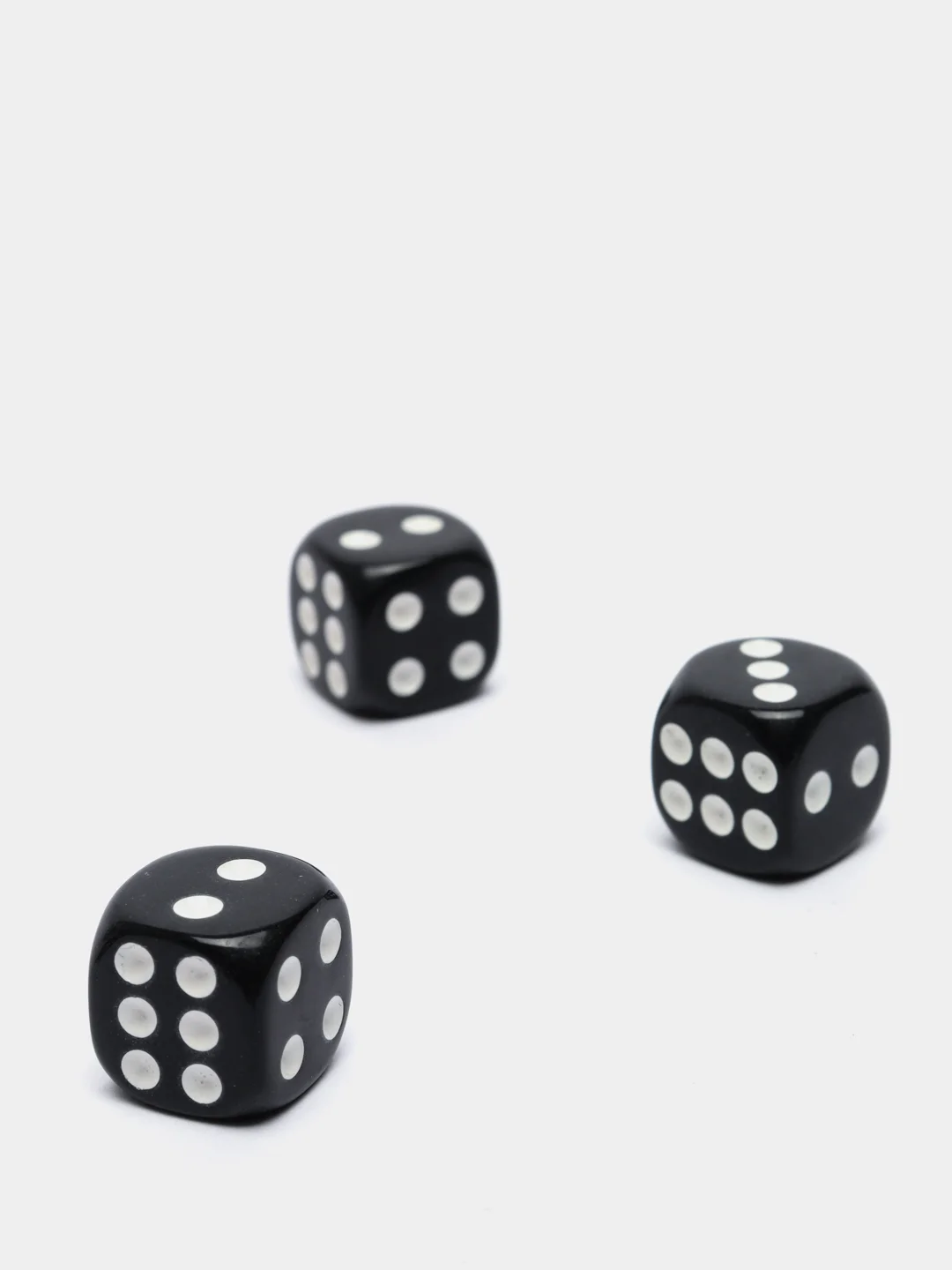Черный кубики игральные 1,2 см
