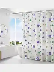 Пурпурный штора для ванной с кольцами, 180 х 180 см