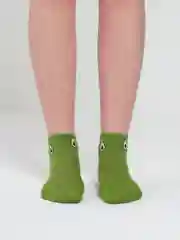Зеленый носки женские короткие