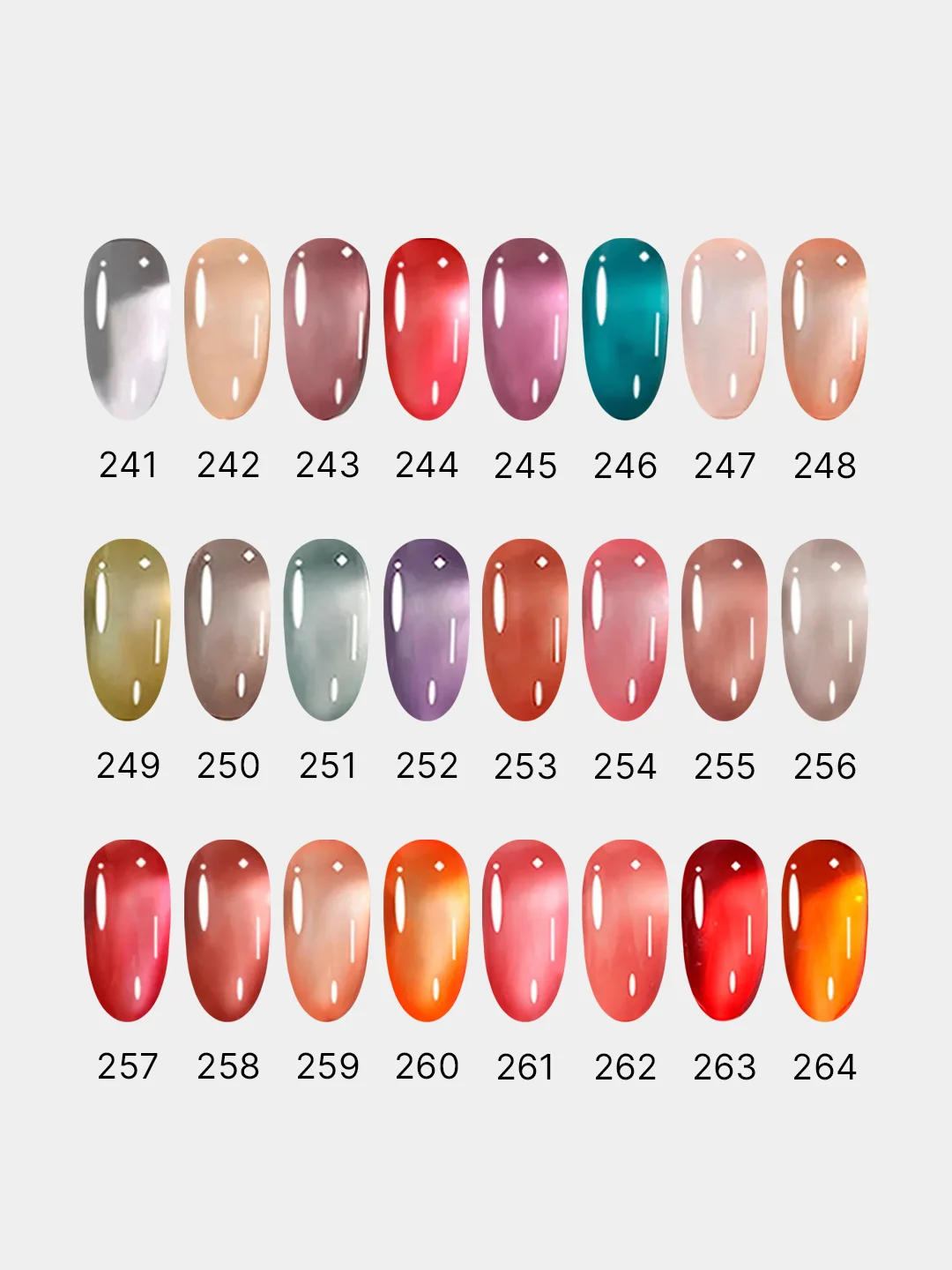 Глянцевый гель-лак для ногтей MG gel polish, 264 оттенка