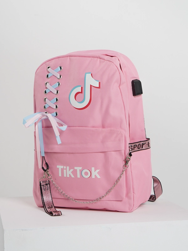 Для школы Многофункциональный рюкзак  Tik Tok с USB-зарядкой (Тик-Ток Для школы)