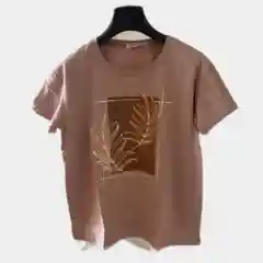 Бежевый футболка женская
