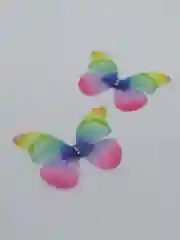 Фиолетовый бабочки шифоновые, 6 см, 2 штуки