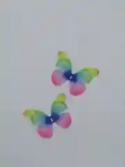 Фиолетовый бабочки шифоновые, 6 см, 2 штуки