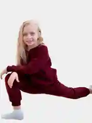 Тёмно-бордовый спортивный костюм детский