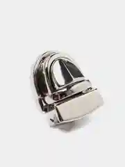 Застёжка для сумки, 3 х 2 см, цвет серебряный