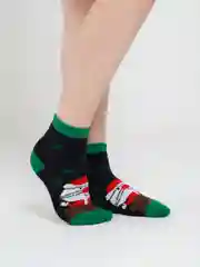 Черный носки новогодние, махровые