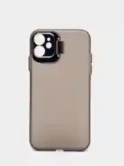 Угольный чехол для iPhone 11 пластиковый матовый ультратонкий  с защитой камеры