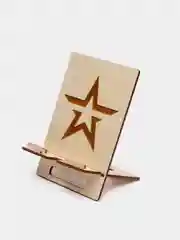 Белый подставка для телефона, из дерева, с рисунком