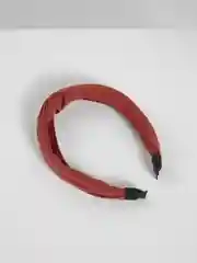 Коралловый меланж ободок с узелком