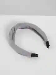 Серый меланж ободок с узелком