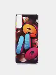 Голубой чехол для Samsung G996F/S21 Plus силиконовый с рисунком